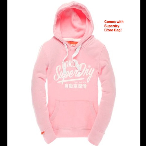 superdry pink hoodie